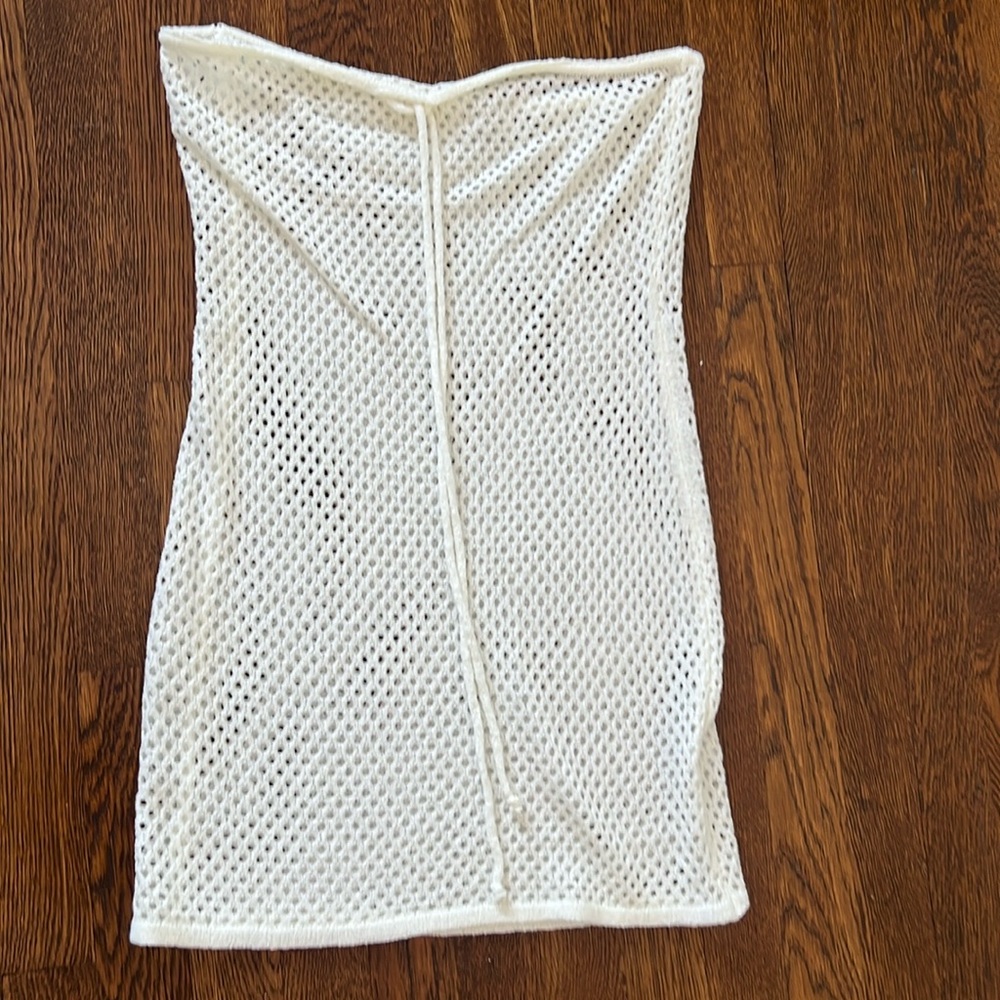 White crochet coverup